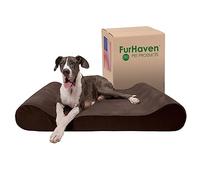 FurHaven Lit orthopédique géant pour Chien en microvelours avec Housse Amovible Lavable - Expresso, géant (XXXL)