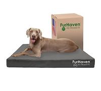 FurHaven Lit pour Chien en Gel rafraîchissant résistant à l'eau pour Grands Chiens avec Housse Amovible Lavable, pour Chiens jusqu'à 56,7 kg - Matelas en Toile Oxford imprimée avec Logo