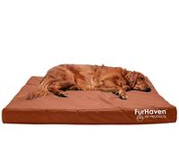 FurHaven Lit pour Chien en Gel rafraîchissant résistant à l'eau pour Grands Chiens avec Housse Amovible Lavable, pour Chiens jusqu'à 43 kg - Matelas en Toile Oxford imprimée avec Logo