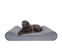 Furhaven Lit pour Chien en Mousse à mémoire de Forme Ultra Douce pour Chiens et Chats, Gris, géant