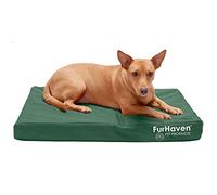Furhaven Medium Orthopedic Dog Bed Water-Resistant Indoor/Outdoor Logo Print Oxford Polycanvas Mattress w/Removable Washable Cover - Forest, Medium