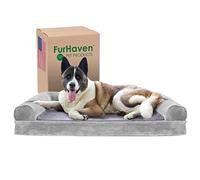 Furhaven Refroidissement Gel Infusé en Mousse à mémoire Dessus Lit pour Chien Canapé pour Chiens et Chats