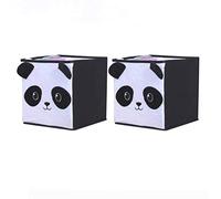 Furianne Panier de rangement pliable en tissu pour jouets - Motif panda - Pour chambre d'enfant, salle de jeux, placard, étagère, maison, noir et blanc