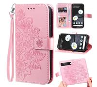 Furill Compatible avec Google Pixel 7 Pro 5G - Étui portefeuille et protecteur de poignet en cuir à motif floral - Porte-cartes de crédit - Support de téléphone pour Pixel7Pro Pixel7 XL Seven 7Pro 6.7