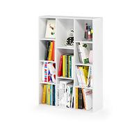 Furinno 11 Cube Bibliothèque Réversible Ouverte, Blanc, One Size