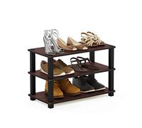 Furinno 13080DC/BK Porte-Chaussures, Cerise Foncé/Noir, Taille Unique, Dark Cherry et Black, One Size
