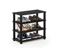 Furinno 13081EX/BK Porte-Chaussures, Bois, Noir, Taille Unique, Espresso et Black, One Size