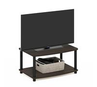 Furinno 13191DBR/BK Supports de Téléviseur sans Outils, Bois, Marron Foncé / Noir, Taille Unique