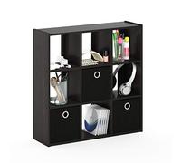 Furinno 13207EX/BK Simplistic Organisateur à 9 Cubes avec Bacs, Expresso / Noir