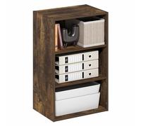 Furinno Basic Bibliothèque À 3 Niveaux, Étagère De Rangement Cubique, 28 X 43 X 66 Cm, pour Salon, Chambre, Bureau, Couleur Pin Ambré