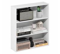 Furinno Basic Bibliothèque Ouverte à 3 Niveaux, Étagère, Organisateur de Rangement, 16.8 x 60 x 67.1 cm, Blanc