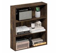 Furinno Basic Bibliothèque Ouverte à 3 Niveaux, Étagère, Organisateur de Rangement, 16.8 x 60 x 67.1 cm, Pin Ambré