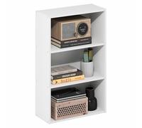 Furinno Basic Bibliothèque Ouverte à 3 Niveaux, Étagère, Organisateur de Rangement, 18.5 x 42.2 x 67.1 cm, Blanc