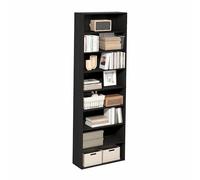 Furinno Basic Bibliothèque Ouverte à 8 Niveaux, étagère, Organisateur de Rangement, 23 x 60 x 180 cm, Espresso