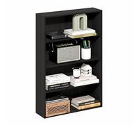 Furinno Basic Étagère, Bibliothèque À 4 Niveaux avec Étagère Ouverte, Étagère De Rangement Cubique, 6 X 24 X 35, pour Salon, Chambre, Bureau, Expresso