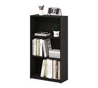 Furinno Basic Étagère, Bibliothèque Moderne À 3 Niveaux, Étagères Ouvertes, 9,3 X 21,8 X 39,5 Cm, pour Salon, Chambre, Bureau, Couleur Expresso Foncé