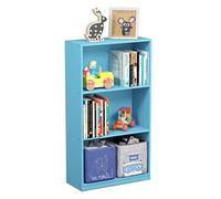 Furinno Basic Étagères de Rangement de Bibliothèque à 3 Niveaux, Bleu Clair, One Size