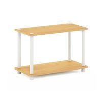 Furinno Besi Industrial Multipurpose Side Table with Metal Frame, Americano