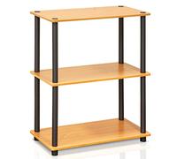 Furinno Besi Industrial Multipurpose Side Table with Metal Frame, Marble White