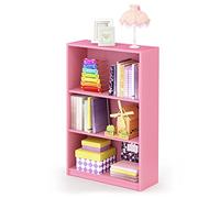 Furinno Bibliothèques, Bois, Rose, Taille Unique, One Size, 3 niveaux