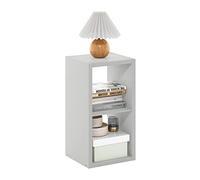 Furinno Cabine de Rangement Décorative à Dos Ouvert à 2 Cubes, Gris Clair