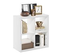 Furinno Cabine de Rangement Décorative à Dos Ouvert à 4 Cubes, Blanc