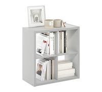 Furinno Cabine de Rangement Décorative à Dos Ouvert à 4 Cubes, Gris Clair