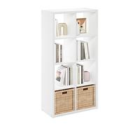 Furinno Cabine de Rangement Décorative à Dos Ouvert à 8 Cubes, Blanc