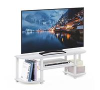 Furinno Centre de Divertissement TV Large Turn-S-Tube, Bois d'ingénierie, Blanc, 1-Pack