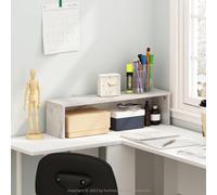 Furinno Classic 23 pouces Organiseur de bureau tag re de rangement et pr sentoir Marbre Blanc