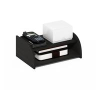 Furinno Classic Rangement Et Accessoires De Bureau, Support pour Écran À 2 Niveaux avec Étagère De Rangement pour Accessoires, Couleur Expresso