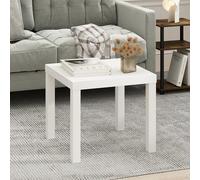 Furinno Classic Table Basse, Table Basse carrée Moderne avec Plateau de 4,5 cm d'épaisseur, Table d'appoint à 4 Pieds, idéale pour Le Salon, la Chambre ou Le Bureau, Blanche.