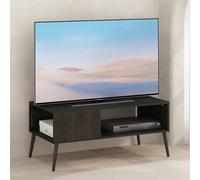 Furinno Claude Meuble TV, Centre de Divertissement de Style Milieu du siècle, Console TV pour TV jusqu'à 101,6 cm avec Pieds en Bois, pour Salon, Chambre à Coucher, Expresso
