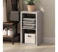 Furinno Cubic Organisateur de Placard 2 Cubes, étagère Ouverte, Cadre Extra épais pour penderie, Chambre, Salon, Gris Clair
