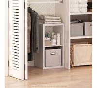 Furinno Cubic Organisateur de Placard 2 Cubes, étagère Ouverte, Cadre Extra épais pour penderie, Chambre, Salon, Blanc