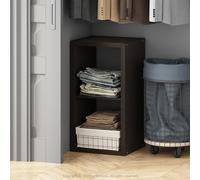 Furinno Cubic Organisateur de Placard 2 Cubes, étagères Ouvertes, Cadre Extra épais pour penderie, Chambre, Salon, chêne foncé