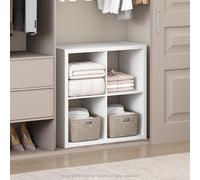 Furinno Cubic Organisateur de Placard 4 Cubes, étagères Ouvertes, Structure Extra épaisse pour penderie, Chambre, Salon, Blanc