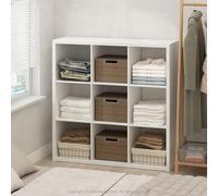 Furinno Cubic Organisateur de Placard 9 Cubes, étagères Ouvertes, Structure Extra épaisse pour penderie, Chambre, Salon, Blanc