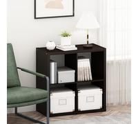 Furinno Cubicle 4 Cubes Bibliothèque à Cadre épais avec Dos Ouvert réversible, 37,08 x 76,2 x 76,2 cm, pour Salon, Chambre, Bureau à Domicile, Chêne Noir