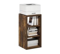 Furinno Cubicle Bibliothèque, Étagère À 3 Cubes avec Structure Épaisse, Réversible Horizontalement Et Verticalement, Dos Ouvert, Idéale pour Le Salon, La Chambre Ou Le Bureau, Couleur Pin Ambré.