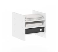 Furinno Cubicle Insert pour Cube, Organisateur 3 Étagères, Compatible avec Version Extra Épaisse, Rangement Et Organisation, Blanc (Ne Convient Pas À IKEA Kallax)