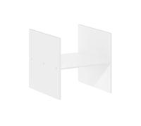 Furinno Cubicle Insert pour Cube, Organisateur en H, Compatible avec Version Extra Épaisse, Rangement Et Organisation, Blanc (Ne Convient Pas À IKEA Kallax)
