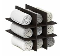 Furinno Cubicle Insert pour Cube, Organiseur de Cubes à 9 Compartiments, Accessoire d’étagère, Compatible avec Furinno Triple Thick Cubes et IKEA Kallax, chêne foncé Noir