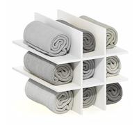 Furinno Cubicle Insert pour Cube, Organiseur de Cubes à 9 Compartiments, Accessoire d’étagère, Compatible avec Furinno Triple Thick Cubes et IKEA Kallax, Blanc