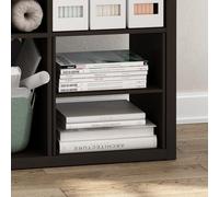 Furinno Cubicle Insert pour Cube, Organiseur de Cubes à étagère en H, Compatible avec Furinno Extra Thick Cubes, Black Oak (Non Compatible avec Les étagères IKEA Kallax)