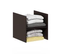 Furinno Cubicle Insert pour Cube, Organiseur de Cubes à étagère en H, Compatible avec Furinno Extra Thick Cubes, Black Oak (Non Compatible avec Les étagères IKEA Kallax)
