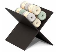 Furinno Cubicle Insert pour Cube, Organiseur de Cubes à étagère en X, Accessoire à 3 Niveaux, Compatible avec Furinno Triple Thick Cubes et IKEA Kallax, chêne foncé Noir