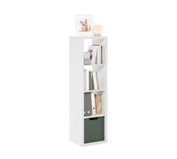Furinno Cubicle Organisateur de Rangement Cube Vertical décoratif à Dos Ouvert, 4 Cubes, Blanc