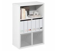 Furinno Cubicle Organisateur décoratif de Cubes avec Fond fermé, 5 Cubes, Blanc