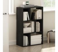 Furinno Daly Bibliothèque à 6 Cubes, étagère Noire, Organiseur de Rangement avec Compartiments irréguliers, 11,7 x 23,6 x 36,8 cm, pour Salon, Chambre à Coucher, Bureau à Domicile, Blanc uni